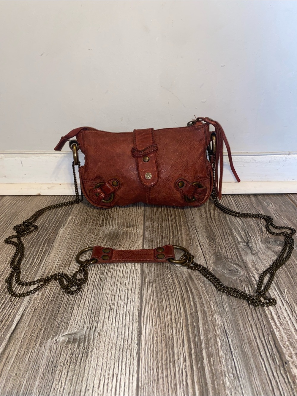 Zadig & Voltaire Leather Chain Strap Bag